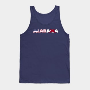 Alabama State Flag/American Flag logo Tank Top